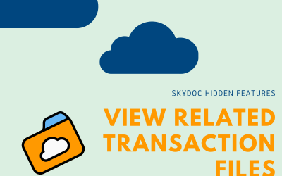 SkyDoc Hidden Features: Viewing Related Transaction Files